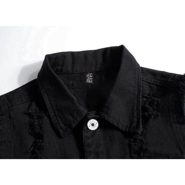 アメカジベスト バックプリント お兄系 英文字 カジュアル ユニセックス デニムジャケット オシャレ 前開きベスト メンズ Gジャン | ホームアイホーム | 04