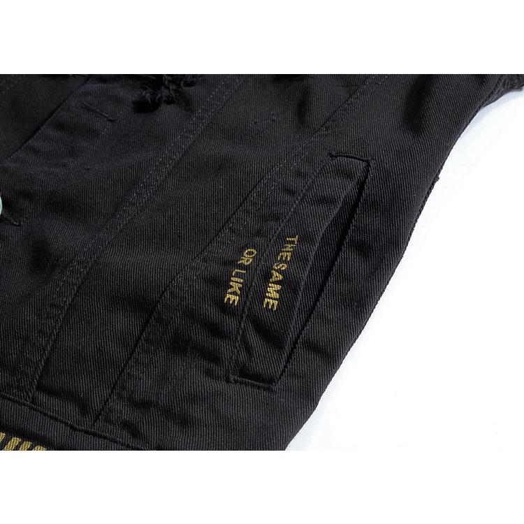 アメカジベスト バックプリント お兄系 英文字 カジュアル ユニセックス デニムジャケット オシャレ 前開きベスト メンズ Gジャン | ホームアイホーム | 07