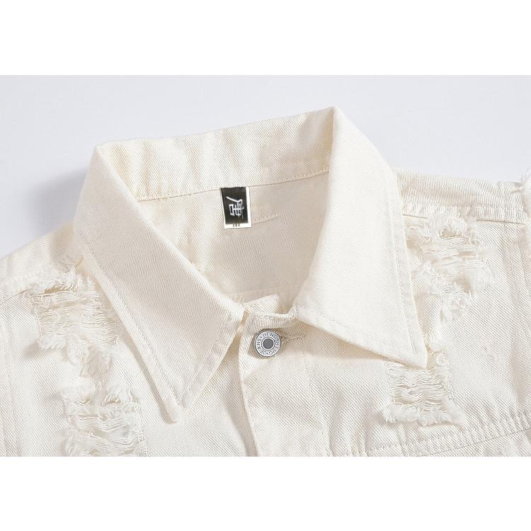 アメカジベスト バックプリント お兄系 英文字 カジュアル ユニセックス デニムジャケット オシャレ 前開きベスト メンズ Gジャン | ホームアイホーム | 11