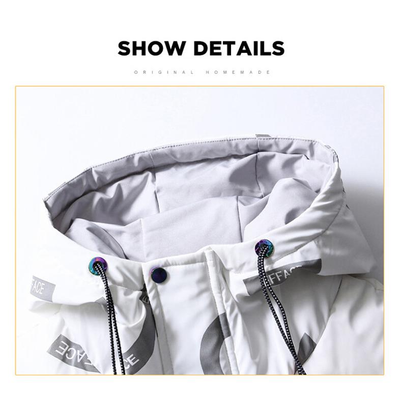 中綿ベスト 中綿入り フード付き メンズ 英文字 おしゃれ プリント 防寒対策 暖かい カジュアル あったか 秋冬 前開き アウター 防寒ベスト | ホームアイホーム | 08