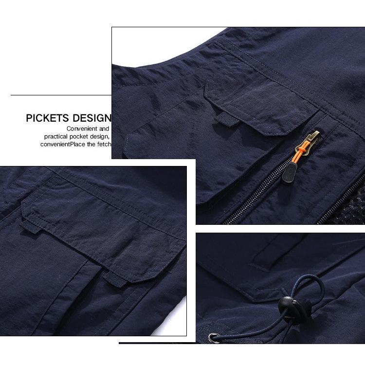 メッシュベスト メンズ 野外撮影 釣り スポーツ アウトドア 作業服 ベスト | ホームアイホーム | 07