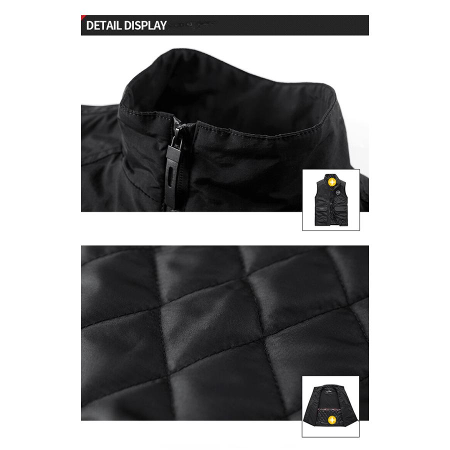 中綿ベスト メンズ 前開きベスト アウトドアベスト 中綿入り マルチポケット釣り レジャー ジップアップ シンプル ジレ 作業着 カジュアル | ホームアイホーム | 13