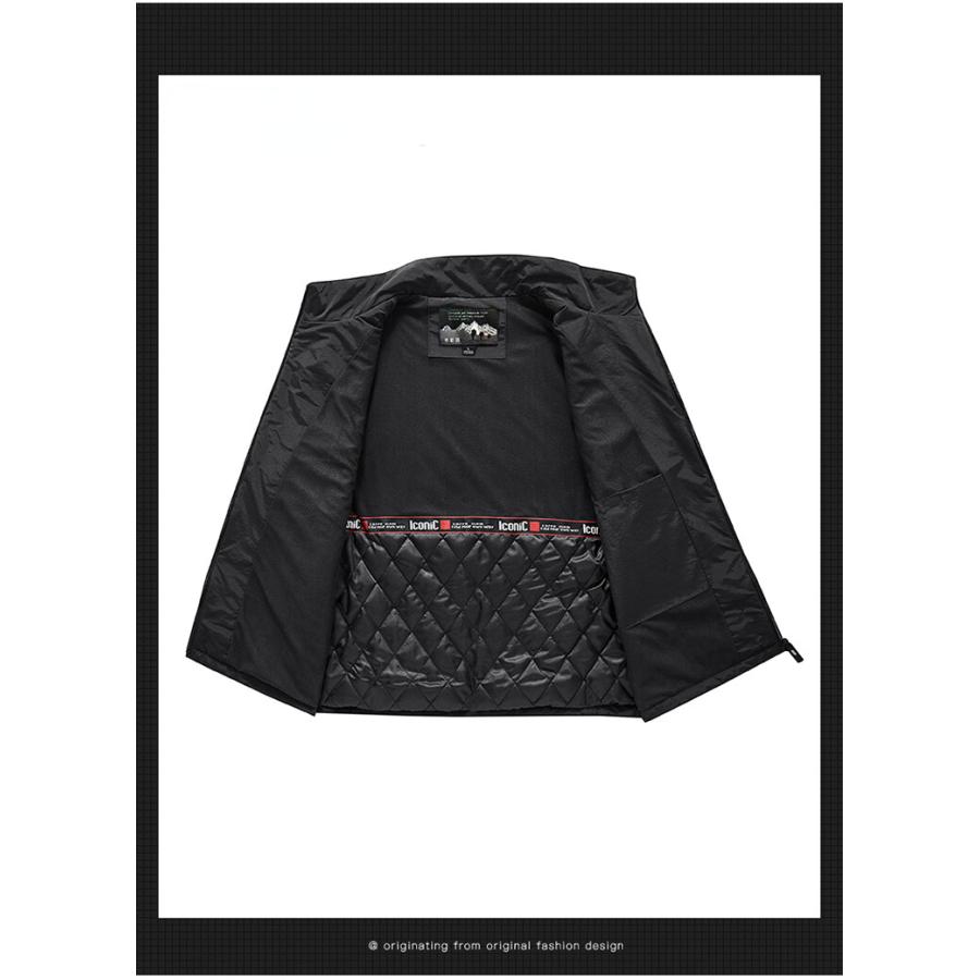 中綿ベスト メンズ 前開きベスト アウトドアベスト 中綿入り マルチポケット釣り レジャー ジップアップ シンプル ジレ 作業着 カジュアル | ホームアイホーム | 08