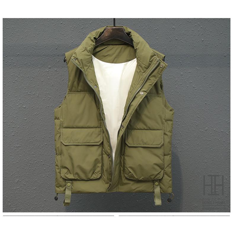 ダウンベスト メンズ 大きいサイズ おしゃれ ボリュームネック ワンポイント 防寒着 暖かい ダウンジャケット レディース ユニセックス メンズダウンベスト 秋冬 | ホームアイホーム | 12