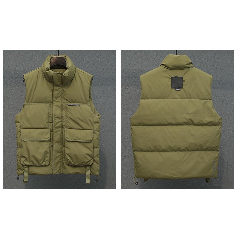 ダウンベスト メンズ 大きいサイズ おしゃれ ボリュームネック ワンポイント 防寒着 暖かい ダウンジャケット レディース ユニセックス メンズダウンベスト 秋冬 | ホームアイホーム | 13