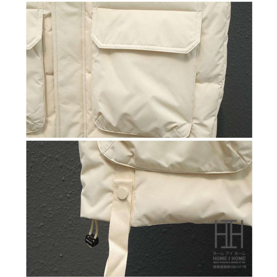 ダウンベスト メンズ 大きいサイズ おしゃれ ボリュームネック ワンポイント 防寒着 暖かい ダウンジャケット レディース ユニセックス メンズダウンベスト 秋冬 | ホームアイホーム | 18