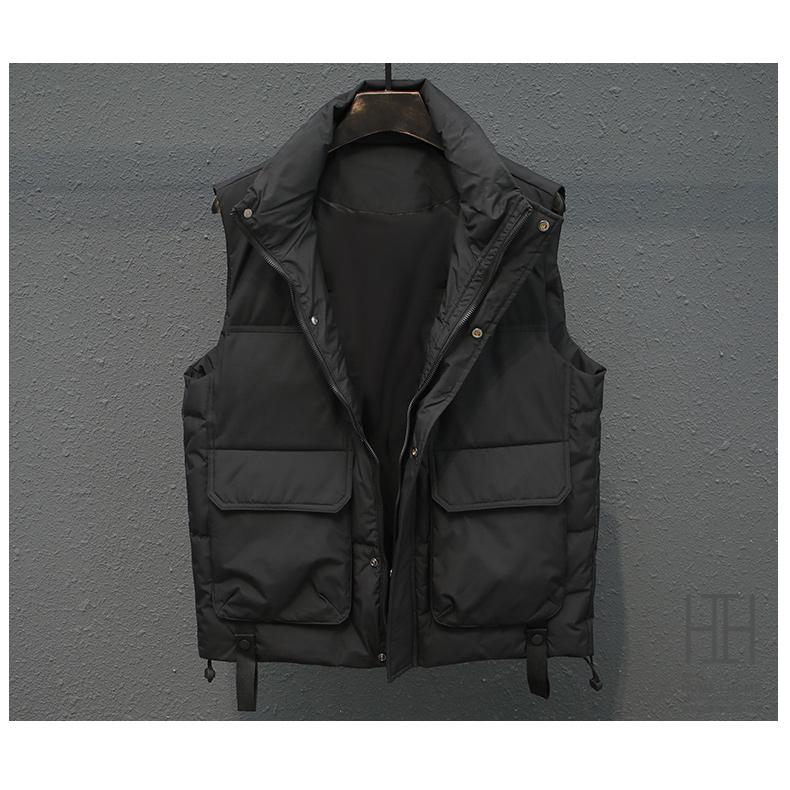 ダウンベスト メンズ 大きいサイズ おしゃれ ボリュームネック ワンポイント 防寒着 暖かい ダウンジャケット レディース ユニセックス メンズダウンベスト 秋冬 | ホームアイホーム | 05