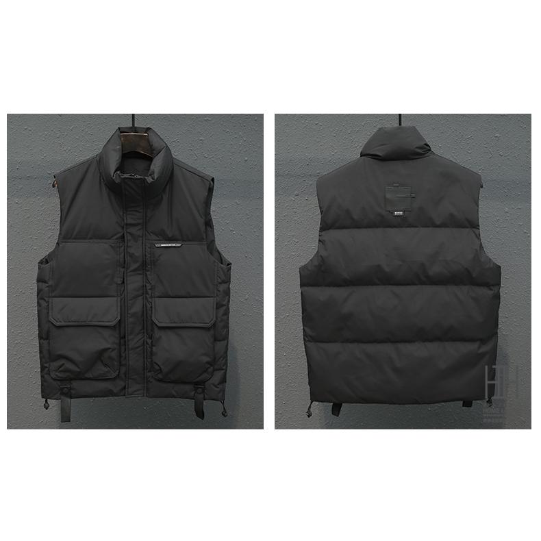ダウンベスト メンズ 大きいサイズ おしゃれ ボリュームネック ワンポイント 防寒着 暖かい ダウンジャケット レディース ユニセックス メンズダウンベスト 秋冬 | ホームアイホーム | 06