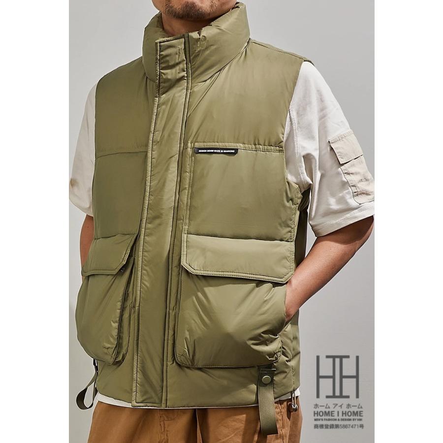 ダウンベスト メンズ 大きいサイズ おしゃれ ボリュームネック ワンポイント 防寒着 暖かい ダウンジャケット レディース ユニセックス メンズダウンベスト 秋冬 | ホームアイホーム | 08