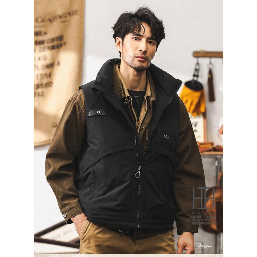 ダウンベスト メンズ 大きいサイズ ダウン90％ 暖かい 防寒 保温 ふんわり 軽量 おしゃれ 個性 ベスト ダウンジャケット あったか キャンプ アウトドア バイク | ホームアイホーム | 02