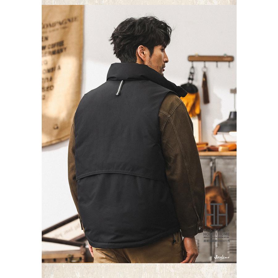 ダウンベスト メンズ 大きいサイズ ダウン90％ 暖かい 防寒 保温 ふんわり 軽量 おしゃれ 個性 ベスト ダウンジャケット あったか キャンプ アウトドア バイク | ホームアイホーム | 03