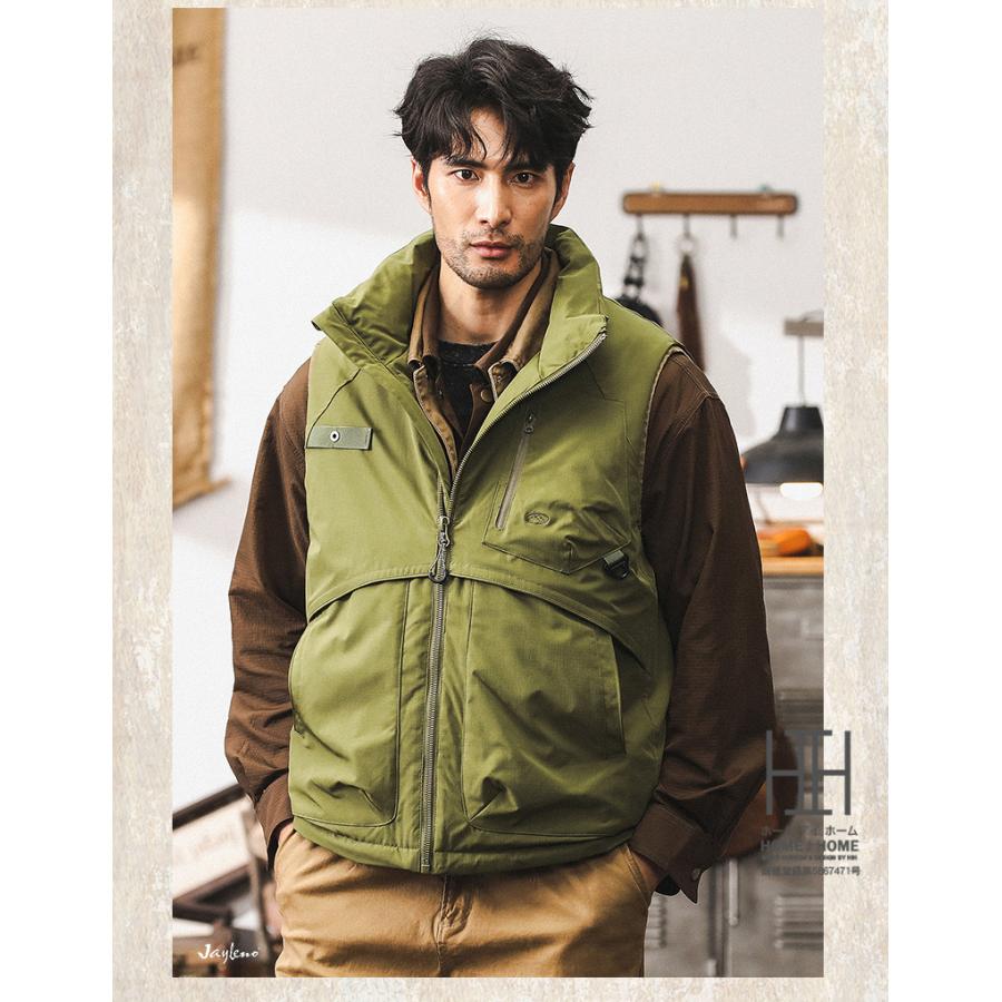 ダウンベスト メンズ 大きいサイズ ダウン90％ 暖かい 防寒 保温 ふんわり 軽量 おしゃれ 個性 ベスト ダウンジャケット あったか キャンプ アウトドア バイク | ホームアイホーム | 06