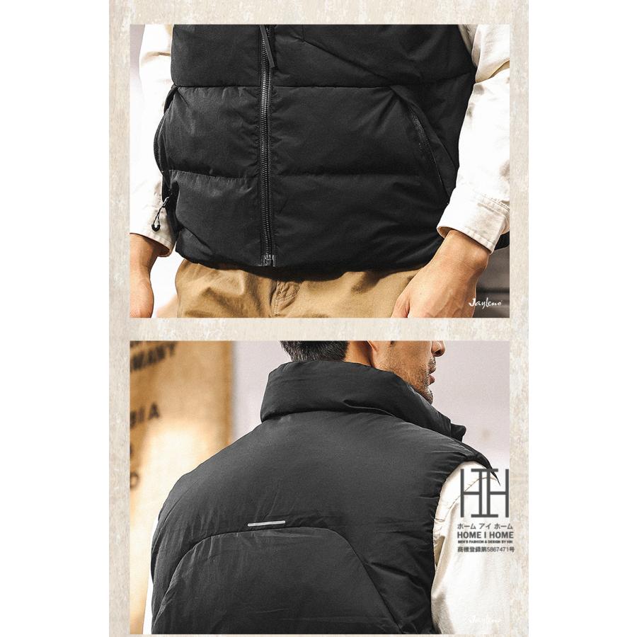 ダウン90 ダウンベスト メンズ 大きいサイズ 軽量 おしゃれ 暖かい 防寒 保温 ふんわり ダウンジャケット 秋冬 あったか キャンプ アウトドア バイク 通勤 通学 | ホームアイホーム | 11