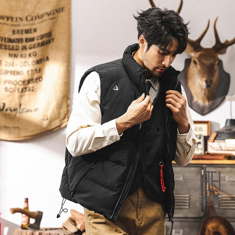 ダウン90 ダウンベスト メンズ 大きいサイズ 軽量 おしゃれ 暖かい 防寒 保温 ふんわり ダウンジャケット 秋冬 あったか キャンプ アウトドア バイク 通勤 通学 | ホームアイホーム | 03