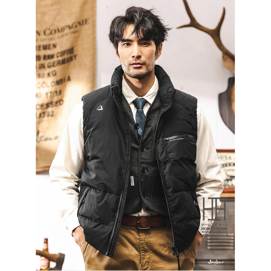 ダウン90 ダウンベスト メンズ 大きいサイズ 軽量 おしゃれ 暖かい 防寒 保温 ふんわり ダウンジャケット 秋冬 あったか キャンプ アウトドア バイク 通勤 通学 | ホームアイホーム | 05