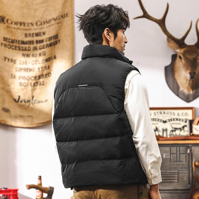 ダウン90 ダウンベスト メンズ 大きいサイズ 軽量 おしゃれ 暖かい 防寒 保温 ふんわり ダウンジャケット 秋冬 あったか キャンプ アウトドア バイク 通勤 通学 | ホームアイホーム | 08