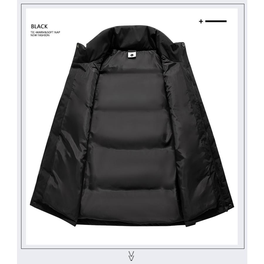 ダウンベスト ベスト シンプル メンズ 保温 スリム ボリュームネック 厚着 冬 | ホームアイホーム | 08