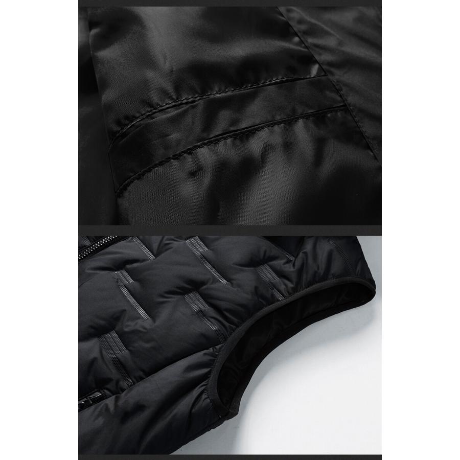 中綿ベスト ダウンベスト 中綿入り メンズ キルティング 防寒対策 フード付き 暖かい カジュアル アウトドア 秋冬 あったか 大きいサイズあり | ブランド登録なし | 09