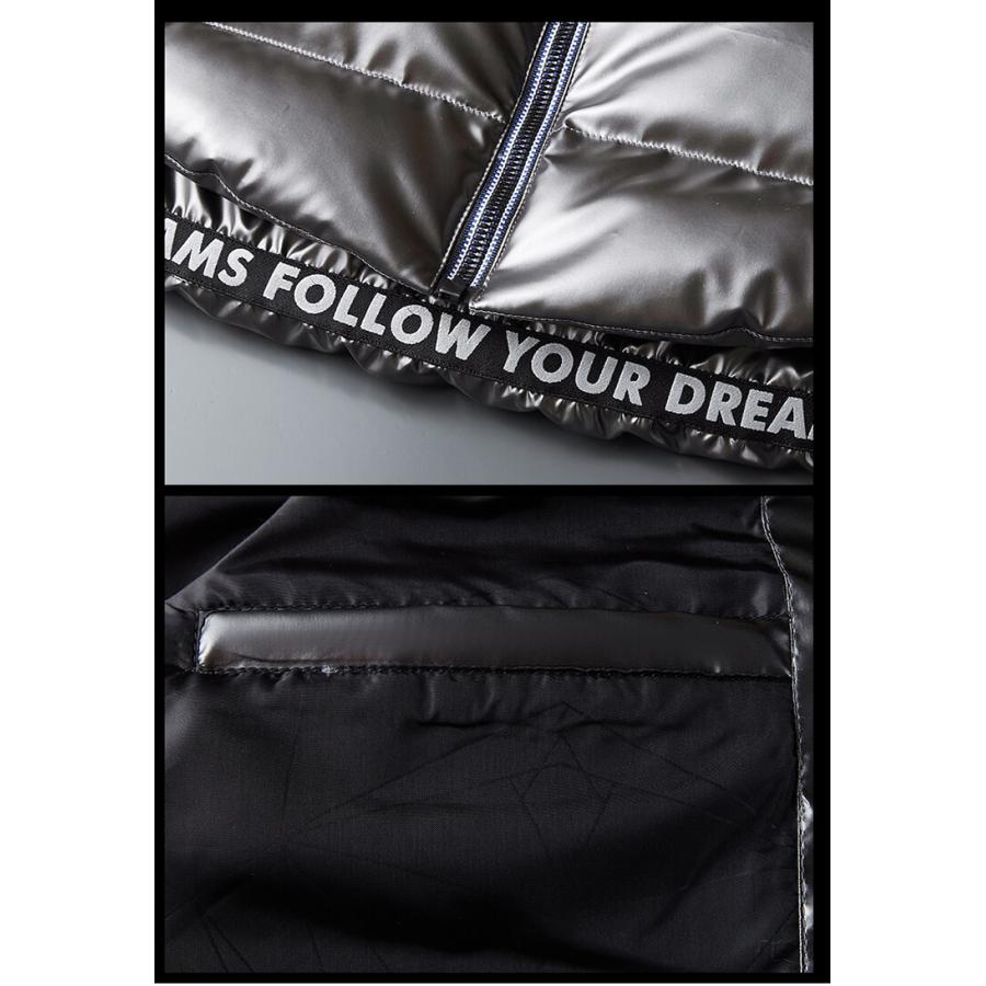 ダウンベスト 中綿入り 無地 メンズ 光沢感 防風 おしゃれ 防寒 暖かい 前開き カジュアル 秋冬 ジレ あったか 大きいサイズあり | ホームアイホーム | 15