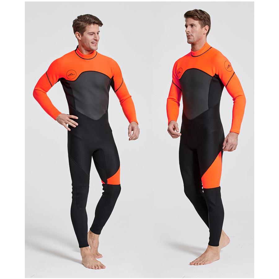 ウェットスーツ フルスーツ 3mm メンズ ダイビング 切り替え カラー配色 おしゃれ ストレッチネオプレン サーフィン バックジップ | ホームアイホーム | 12