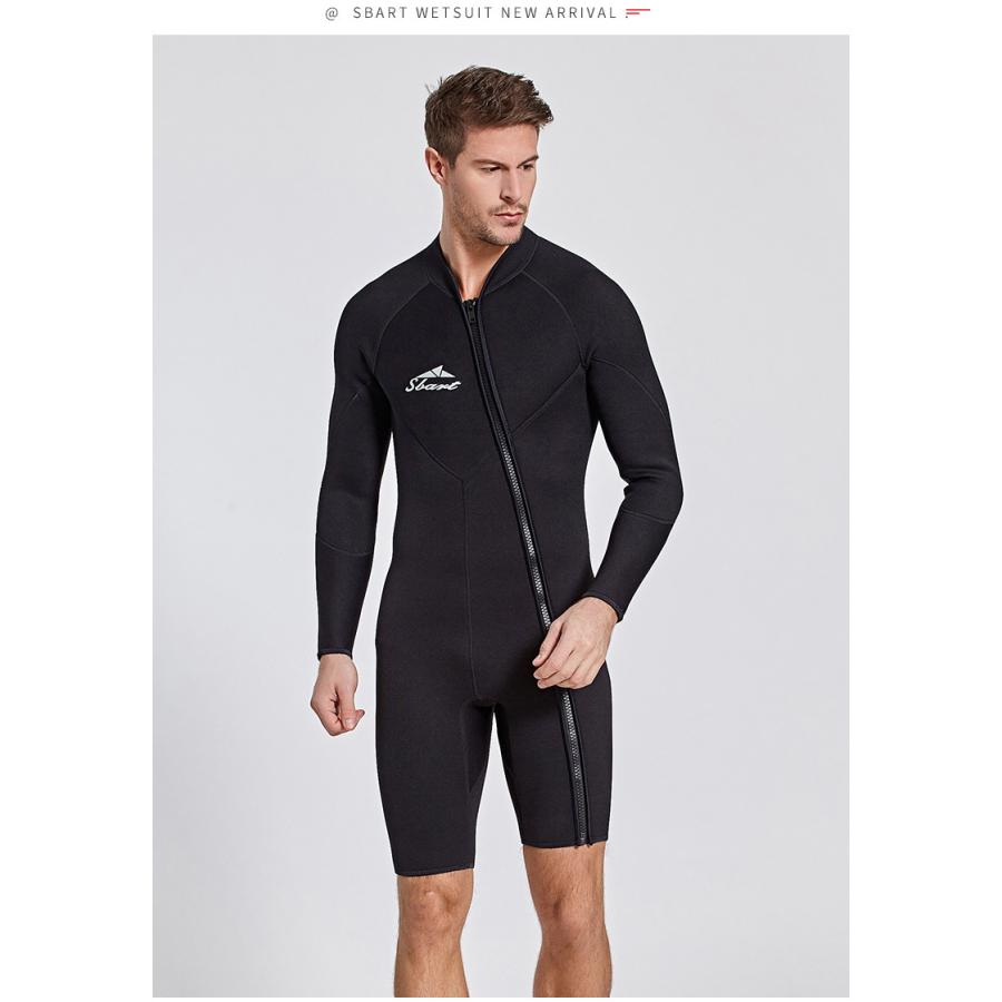 ウェットスーツ メンズ ダイビング 3mm ロングスプリング サーフィン ネオプレーン ジップアップ | ホームアイホーム | 05