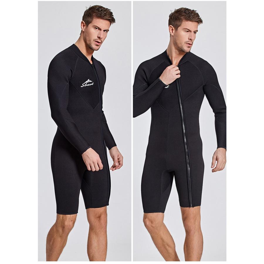 ウェットスーツ メンズ ダイビング 3mm ロングスプリング サーフィン ネオプレーン ジップアップ | ホームアイホーム | 08