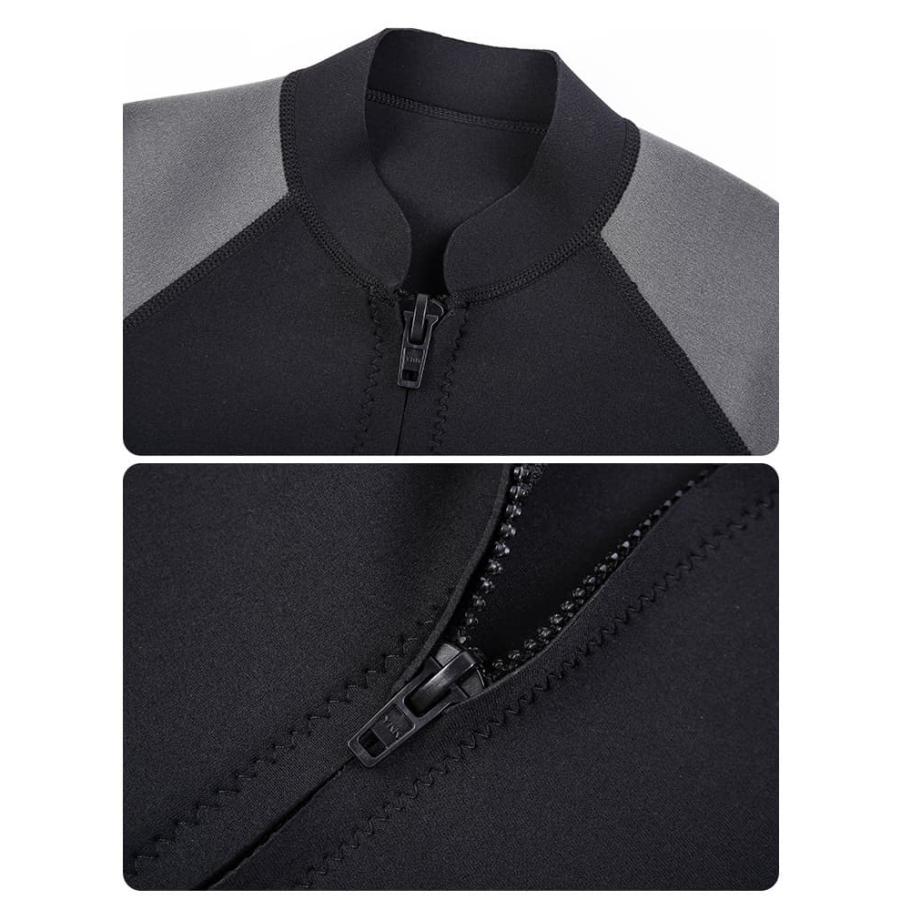 ウェットスーツ メンズ 長袖タッパー レディース 2mm 前開き ネオプレン フロントジッパー サーフィン シュノーケリング 沢登 磯釣り ジャケット | ブランド登録なし | 05