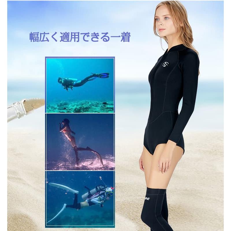 ウェットスーツ ロングスプリング 2mm レディース ネオプレーン フロントジップ 前開き サーフィン 水着 女性用 スプリング | ブランド登録なし | 03