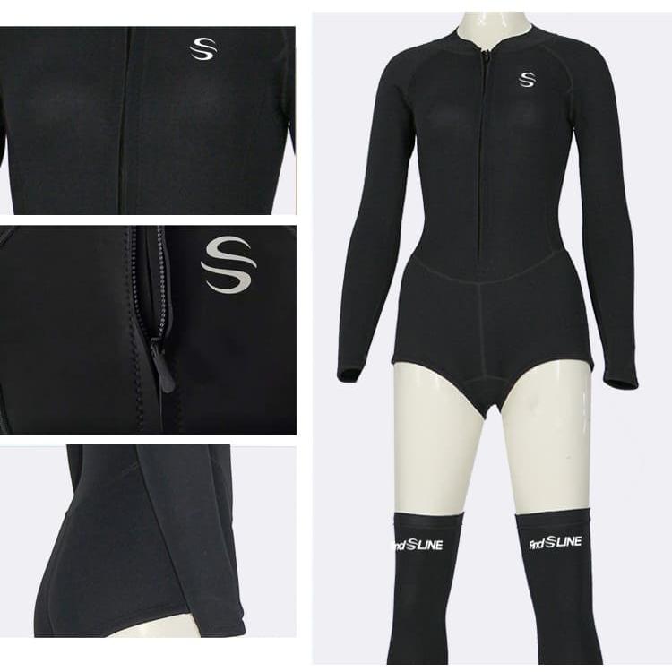 ウェットスーツ ロングスプリング 2mm レディース ネオプレーン フロントジップ 前開き サーフィン 水着 女性用 スプリング | ブランド登録なし | 05