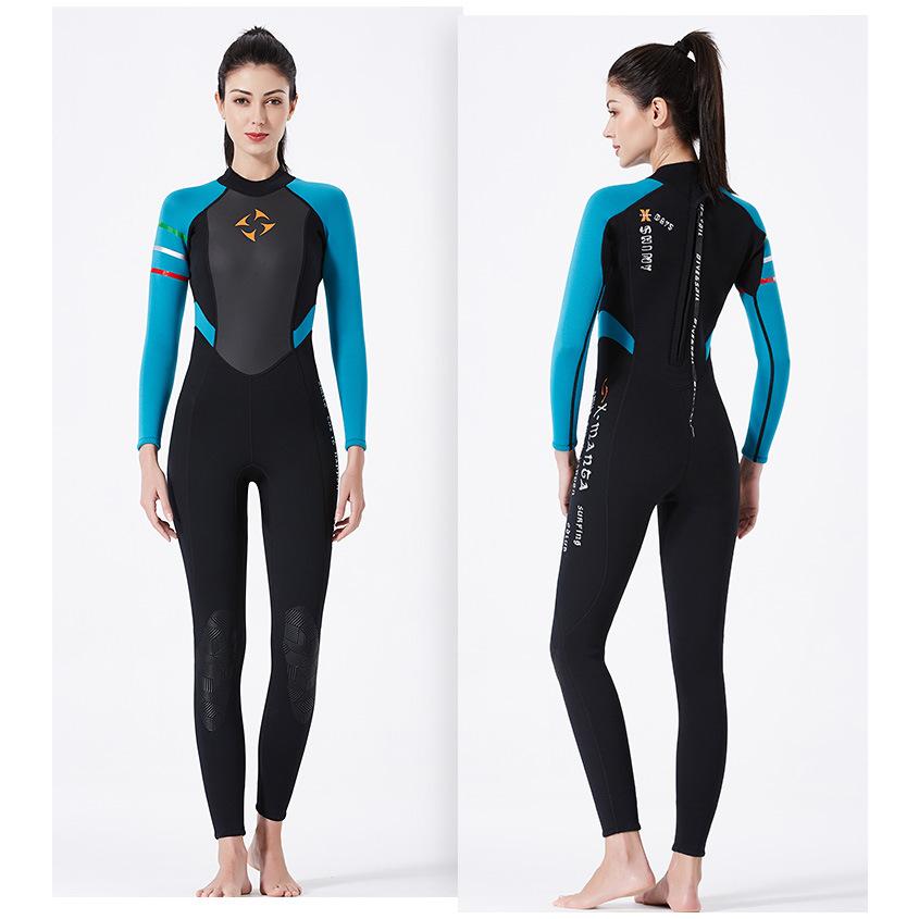 ウェットスーツ フルスーツ 3mm レディース ストレッチ 異素材MIX ネオプレーン ダイビング サーフィン バックジップ 保温 おしゃれ | ホームアイホーム | 15