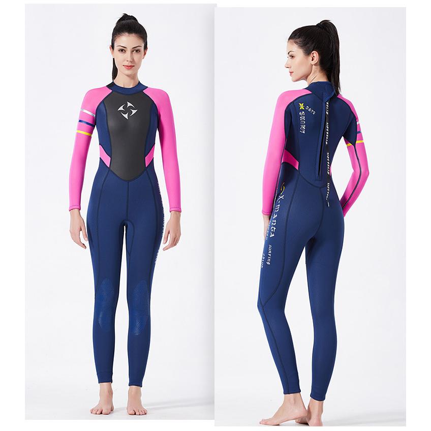 ウェットスーツ フルスーツ 3mm レディース ストレッチ 異素材MIX ネオプレーン ダイビング サーフィン バックジップ 保温 おしゃれ | ホームアイホーム | 12