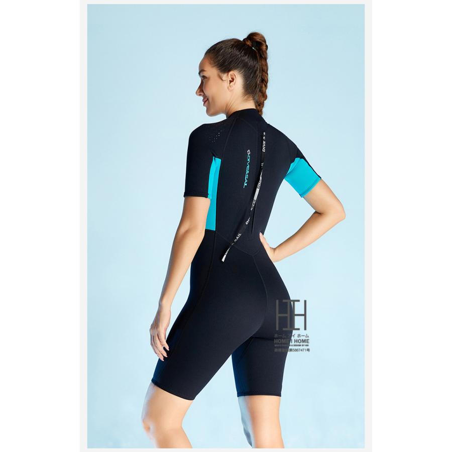 スプリング ウェットスーツ メンズ レディース 1.5mm ストレッチ ネオプレーン 男性用 女性用 フルスーツ サーフィン バックジップ ダイビング シュノーケリング | ブランド登録なし | 17