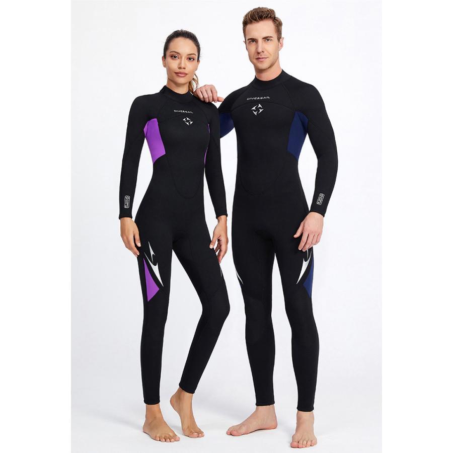 ウェットスーツ メンズ 3mm レディース フルスーツ 防寒 長袖 保温 ダイビング サーフィン 男女兼用 バックジップ仕様 ネオプレーン 日焼け止め マリンスポーツ | ブランド登録なし | 07