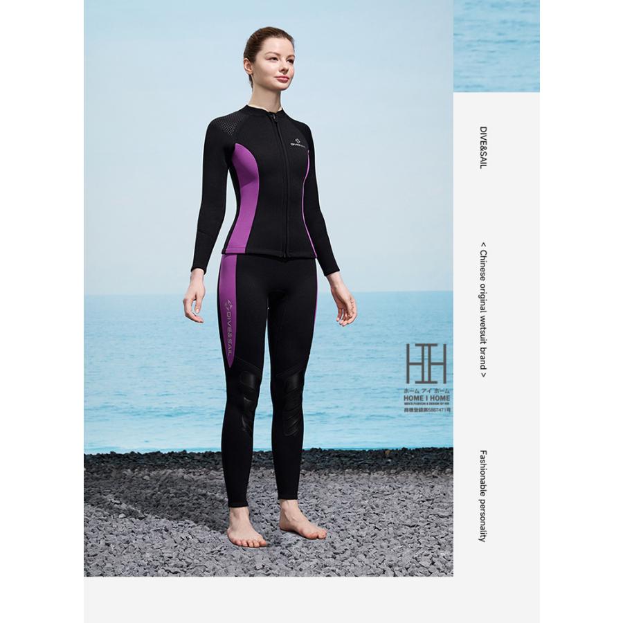 ウエットスーツ サーフィン 長袖タッパー 3mm メンズ レディース ダイビング 釣り シュノーケル ロングボード 男性用 女性用 ネオプレーン フロントジップ 単品 | ブランド登録なし | 20