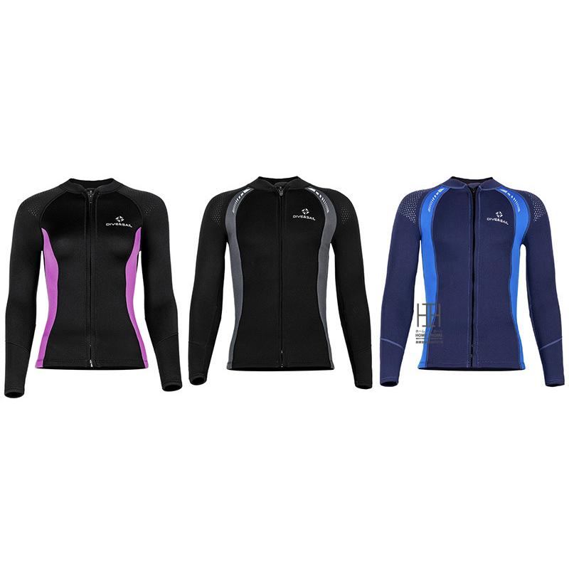 ウエットスーツ サーフィン 長袖タッパー 3mm メンズ レディース ダイビング 釣り シュノーケル ロングボード 男性用 女性用 ネオプレーン フロントジップ 単品 | ブランド登録なし | 05