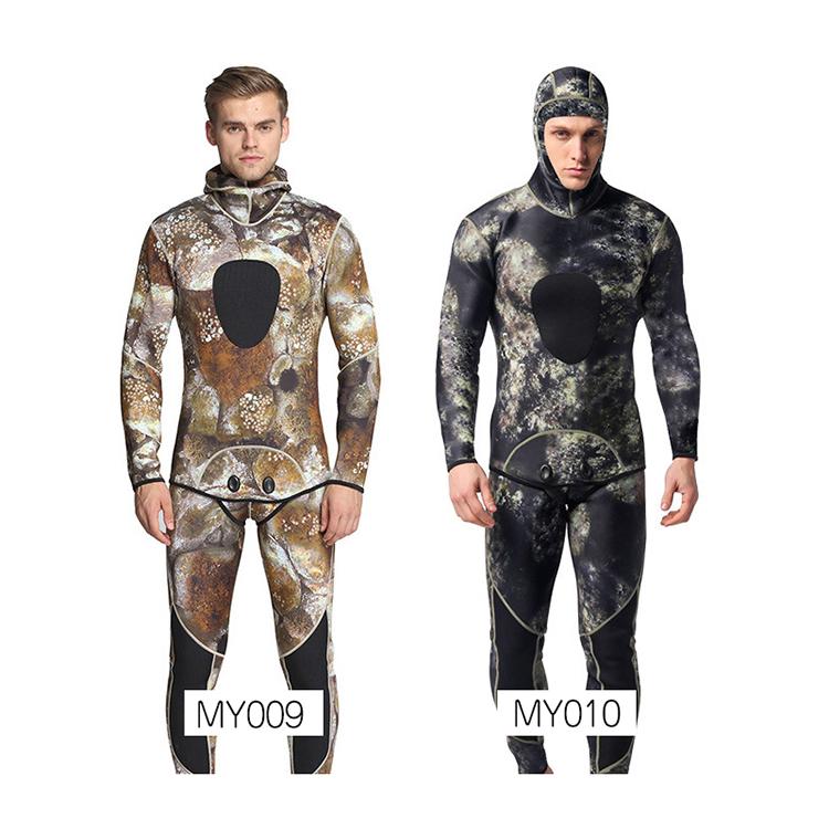 ウェットスーツ メンズ ネオプレーン 3mm 迷彩柄 ツーピース フード一体式 2点セット 上下セット ロングジョン仕様 サーフィン | ホームアイホーム | 11