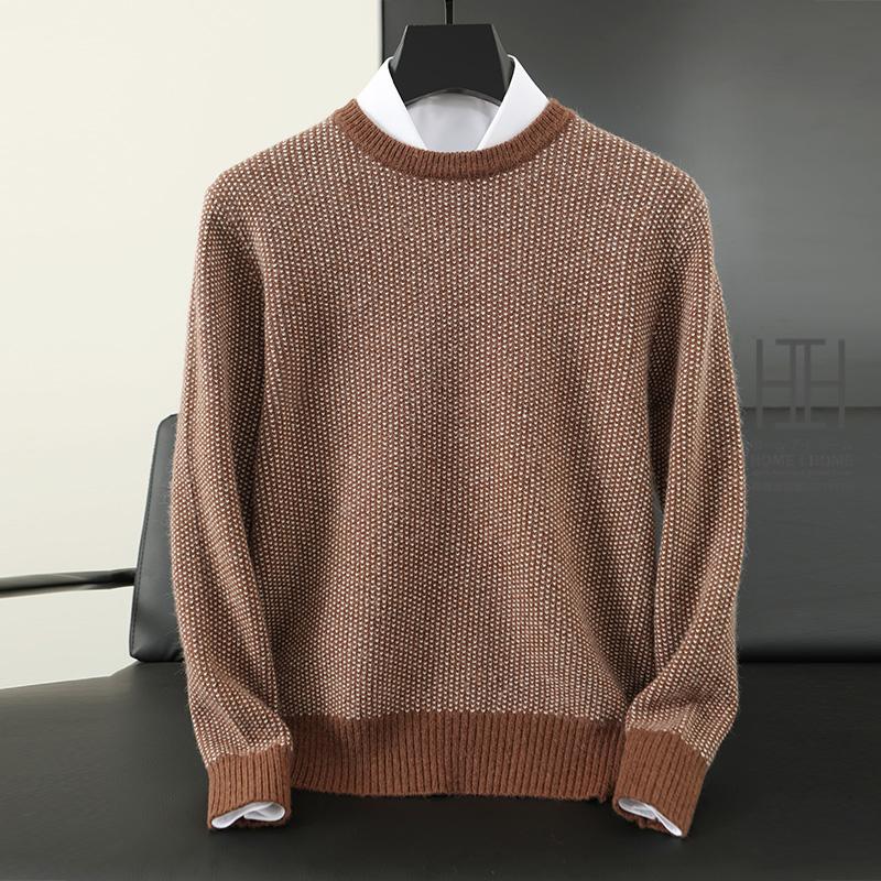 ニット セーター メンズ クルーネック ハート柄 ニットセーター ウール100 総柄 秋服 冬服 メンズニット メンズセーター 厚手 冬 暖かい あったか ニットソー | ホームアイホーム | 18