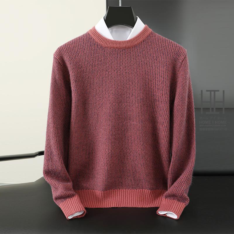 ニット セーター メンズ クルーネック ハート柄 ニットセーター ウール100 総柄 秋服 冬服 メンズニット メンズセーター 厚手 冬 暖かい あったか ニットソー | ホームアイホーム | 21