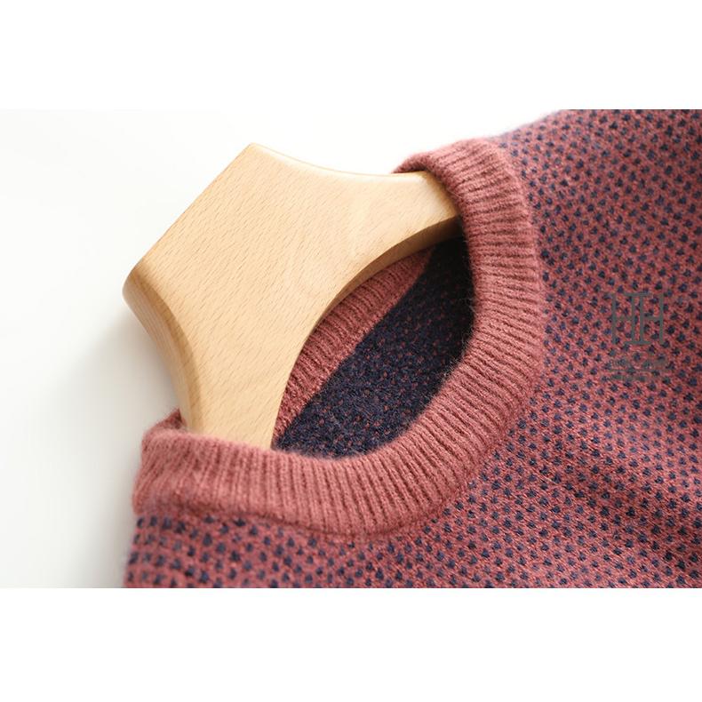 ニット セーター メンズ クルーネック ハート柄 ニットセーター ウール100 総柄 秋服 冬服 メンズニット メンズセーター 厚手 冬 暖かい あったか ニットソー | ホームアイホーム | 22