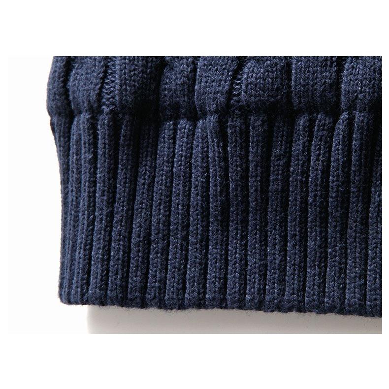 セーター ニット 裏ボア メンズ ハーフジップ プルオーバー 立ち襟 保温 防寒 暖かい 秋冬 シンプル | ホームアイホーム | 13