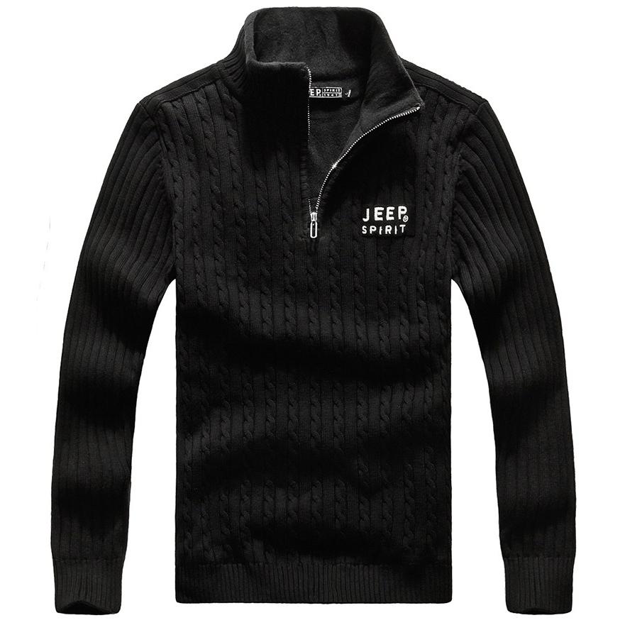 セーター ニット 裏ボア メンズ ハーフジップ プルオーバー 立ち襟 保温 防寒 暖かい 秋冬 シンプル | ホームアイホーム | 03