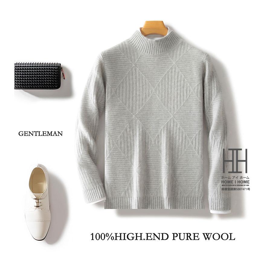 ウール セーター メンズ 長袖 モックネック ウール100％ 編み おしゃれ スタンドカラー ニット セーター メンズニット メンズセーター 秋冬 秋服 冬服 冬 | ホームアイホーム | 14