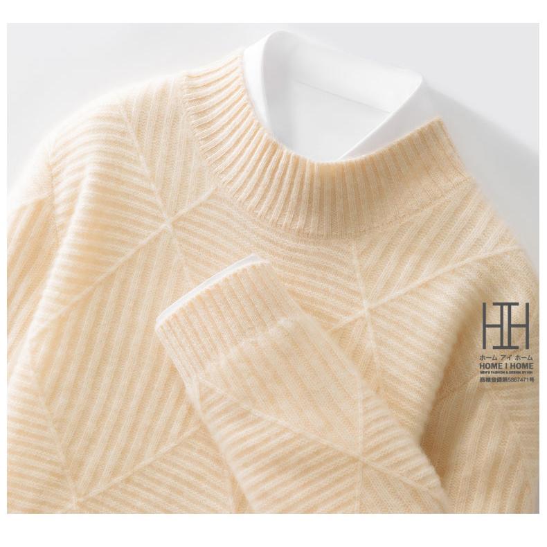 ウール セーター メンズ 長袖 モックネック ウール100％ 編み おしゃれ スタンドカラー ニット セーター メンズニット メンズセーター 秋冬 秋服 冬服 冬 | ホームアイホーム | 17
