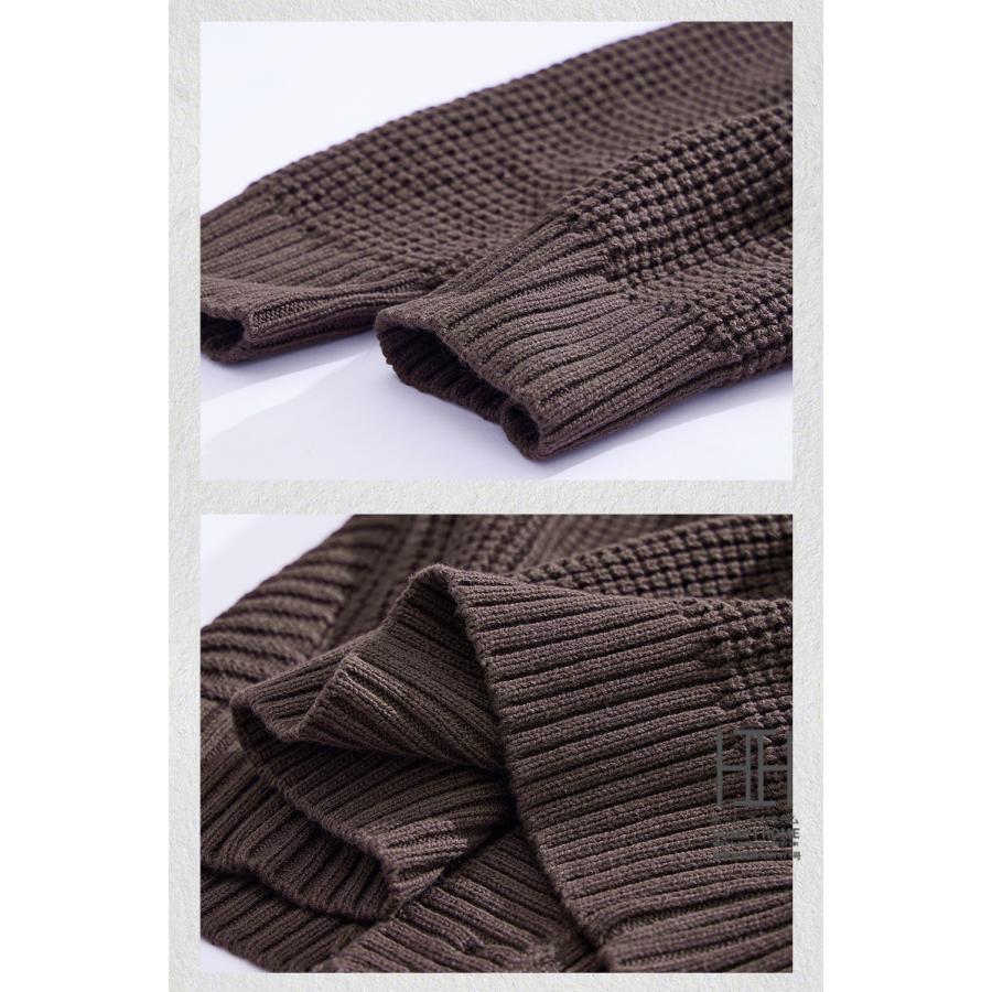 ニットカーディガン セーター メンズ 畦編み Vネック 長袖 ニットジャケット トップス インナー ニットセーター リブ ストリート カジュアル おしゃれ アウター | ホームアイホーム | 09