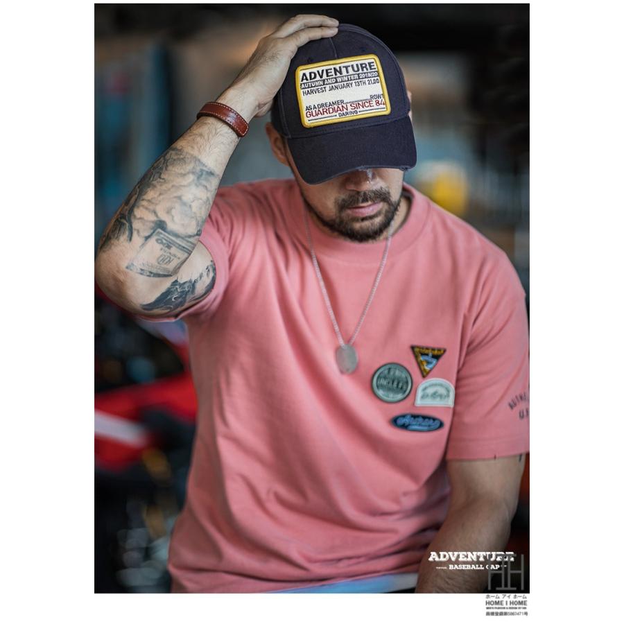 帽子 キャップ メンズ ユニセックス コットン 綿 ダメージ加工 キャンバス ベースボールキャップ おしゃれ 個性的 大きめ 深め ロゴ ヴィンテージ かっこいい | ホームアイホーム | 13