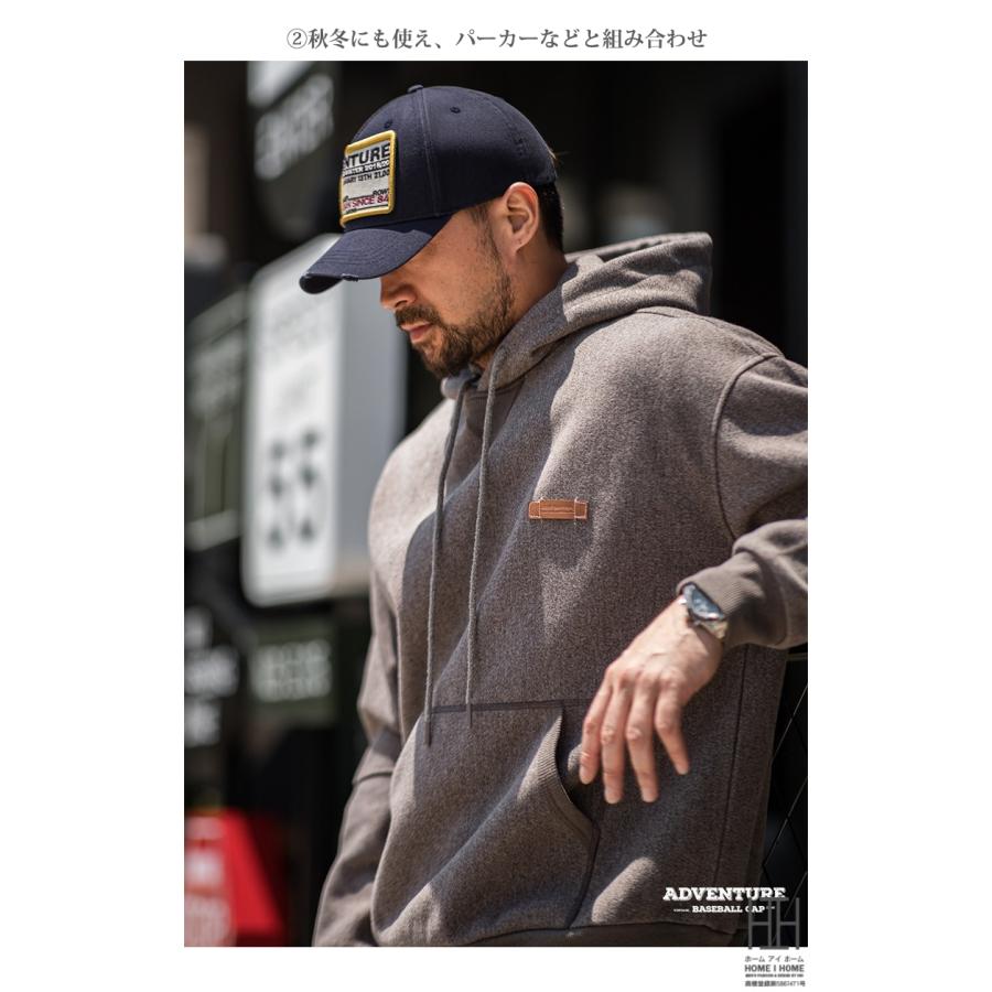 帽子 キャップ メンズ ユニセックス コットン 綿 ダメージ加工 キャンバス ベースボールキャップ おしゃれ 個性的 大きめ 深め ロゴ ヴィンテージ かっこいい | ホームアイホーム | 14