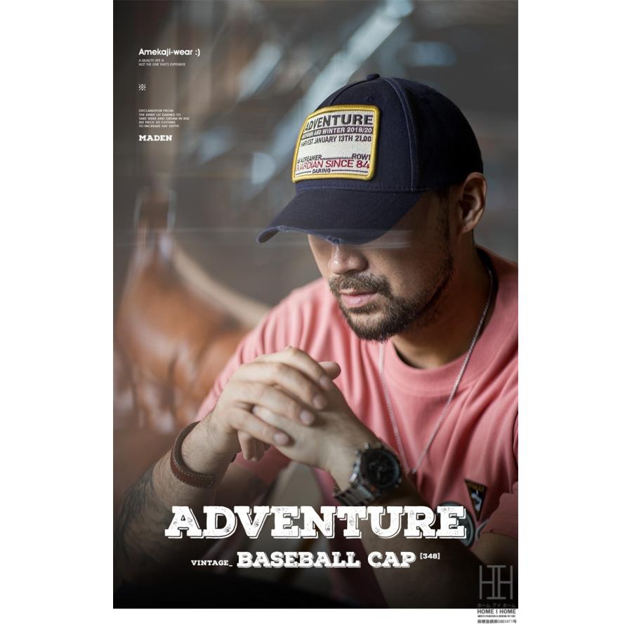 帽子 キャップ メンズ ユニセックス コットン 綿 ダメージ加工 キャンバス ベースボールキャップ おしゃれ 個性的 大きめ 深め ロゴ ヴィンテージ かっこいい | ホームアイホーム | 02
