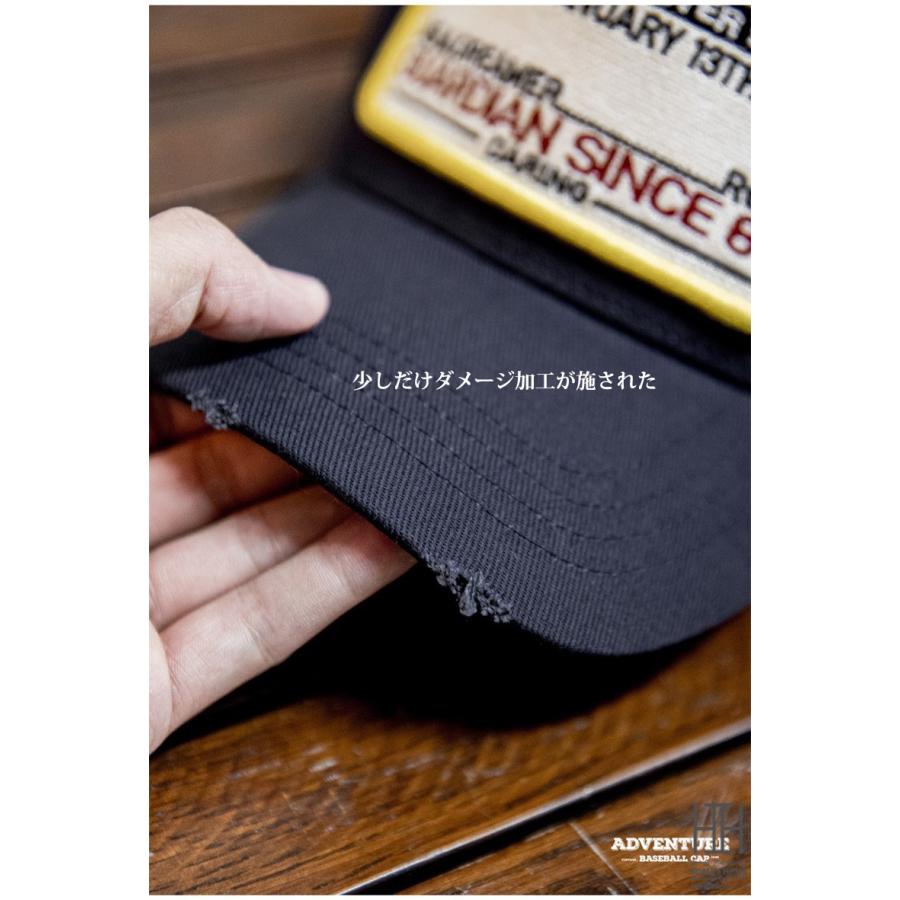 帽子 キャップ メンズ ユニセックス コットン 綿 ダメージ加工 キャンバス ベースボールキャップ おしゃれ 個性的 大きめ 深め ロゴ ヴィンテージ かっこいい | ホームアイホーム | 05