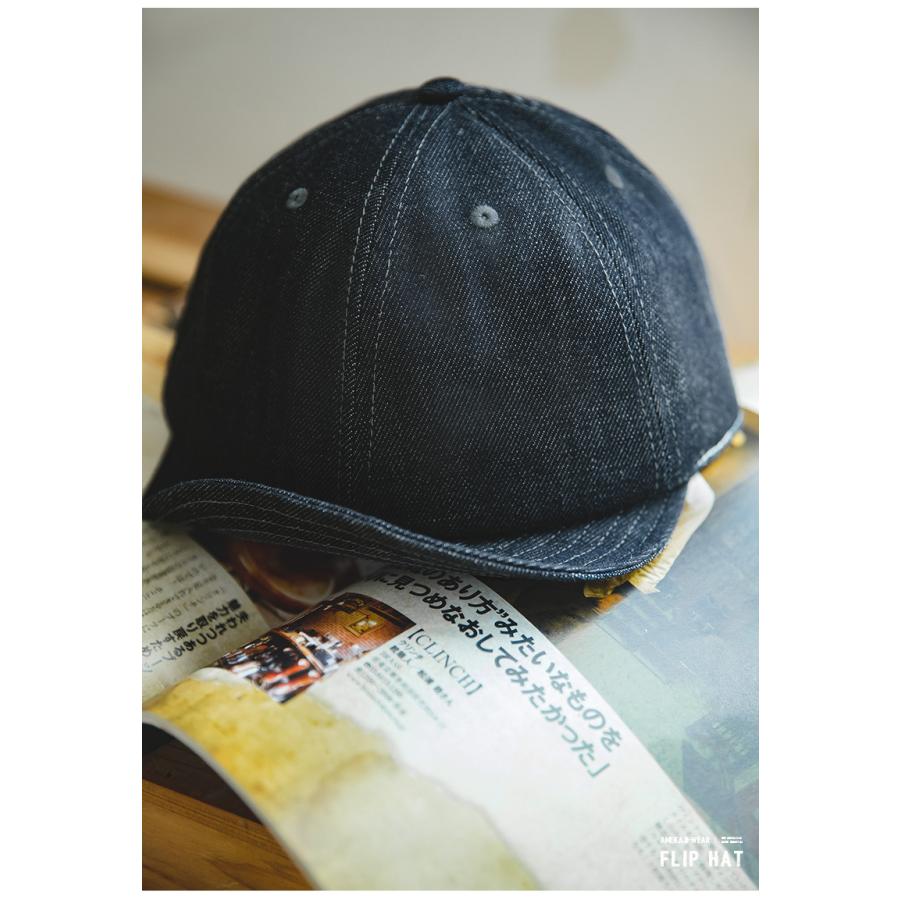 キャップ メンズ コットンデニムキャップ フリップキャップ 日よけ おしゃれ アメカジ レトロデザイン デニム ハット つば付き ストリート オールシーズン | ホームアイホーム | 07