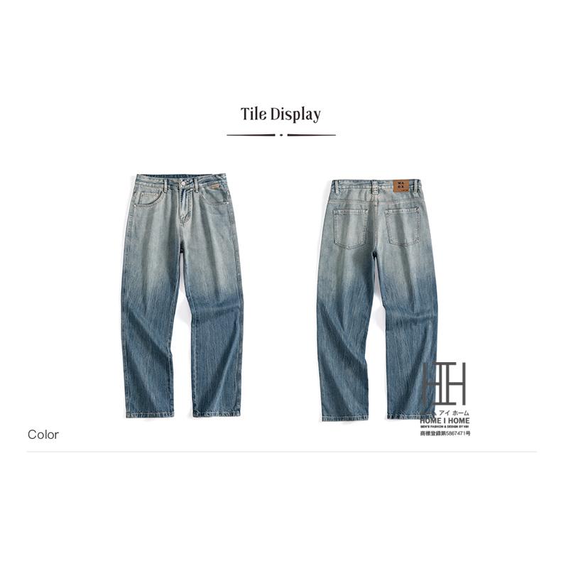 パンツ デニム メンズ グラデーション ストレート ジーンズ デニムパンツ レギュラー ゆったり 大きいサイズ ウォッシュ加工済み Gパン ズボン 春服 春 夏服 夏 | ホームアイホーム | 05